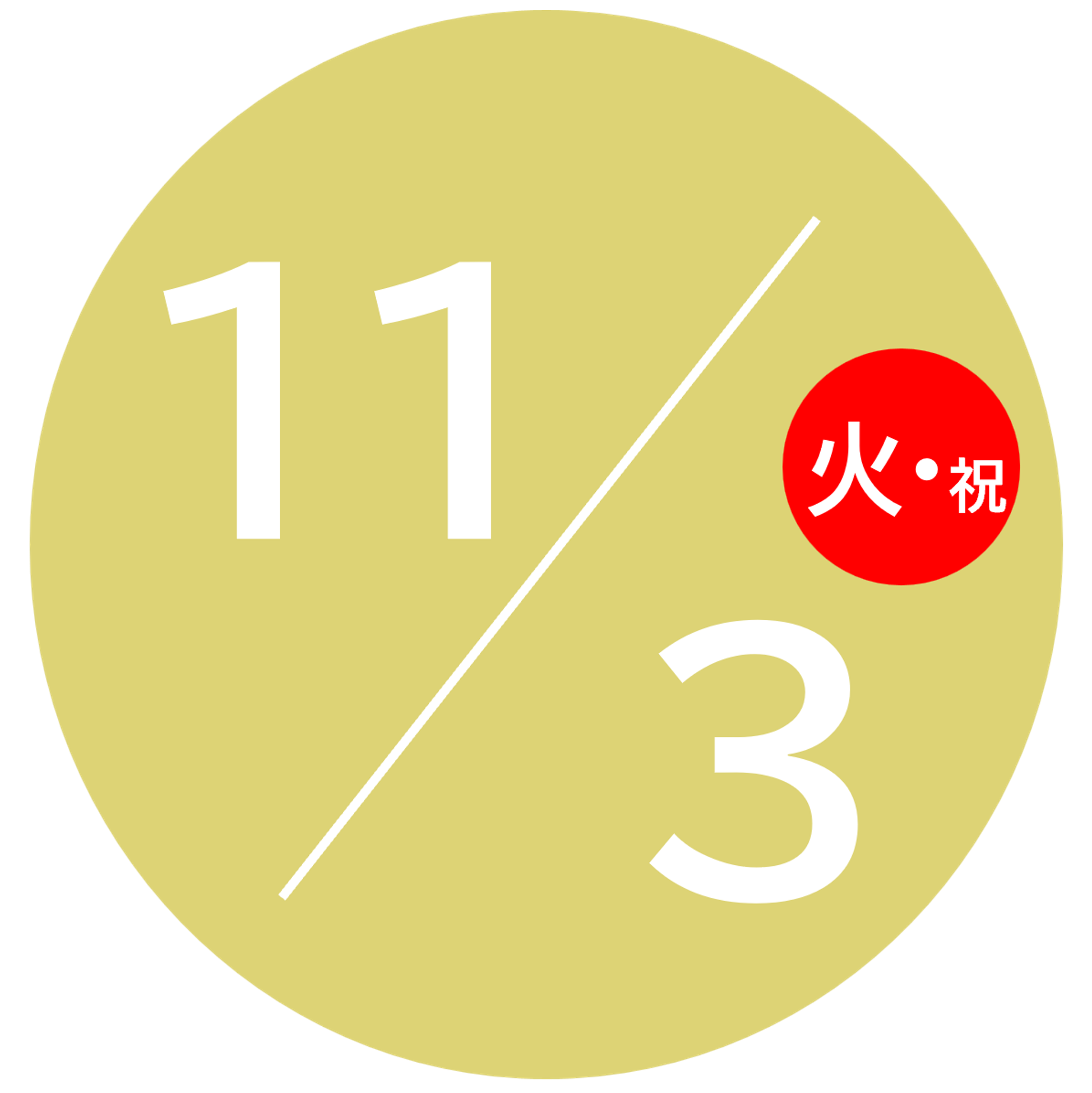 11月03日（火）